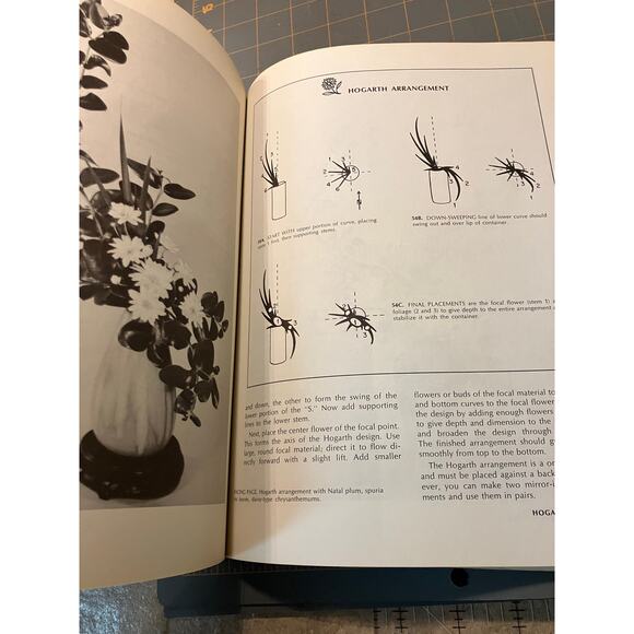 Sunset Flower Arranging by Tat 1968 JAPANESE FLORAL ARRANGMENT Vintage Book PB - Picture 6 of 9